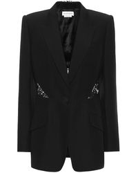 Alexander McQueen Blazer con cristalli - Nero