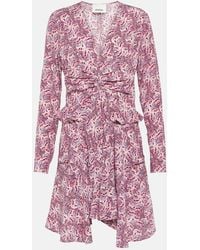 Isabel Marant - Usmara Printed Silk-Blend Minidress - Lyst