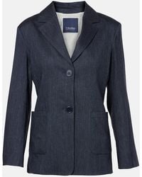 Max Mara - Derna Linen-Blend Twill Blazer - Lyst