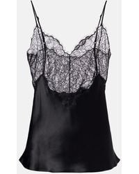 Nili Lotan - Mabelle Lace-Trimmed Silk Satin Camisole - Lyst