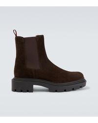 Christian Louboutin - Devon College Suede Chelsea Boots - Lyst