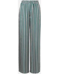 Max Mara - Ladino Striped Wide-Leg Silk Twill Pants - Lyst