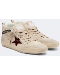 Golden Goose - Mid Star Embellished Suede High-Top Sneakers - Lyst