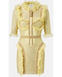 Self-Portrait - X Christopher Kane Embellished Mesh Minidress - Lyst