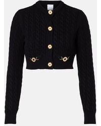 Patou - Cable-Knit Wool And Cashmere Cardigan - Lyst