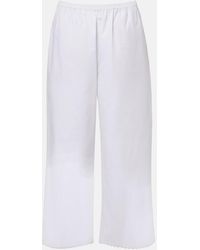 Rohe - Embroidered Cotton Poplin Wide-Leg Pants - Lyst