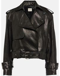 Khaite - Hammond Leather Biker Jacket - Lyst