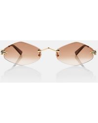 Cartier - Panthere De Cartier Geometric Sunglasses - Lyst