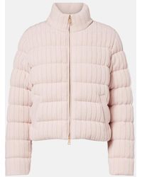 Moncler - Wool And Cashmere Down Cardigan - Lyst