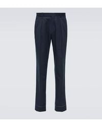 Brioni - Pantalones chinos Elba de gabardina de algodon - Lyst