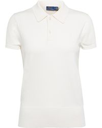 Polo Ralph Lauren Rippstrick-Poloshirt - Weiß