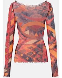 PUCCI - Vivara Tulle Crop Top - Lyst