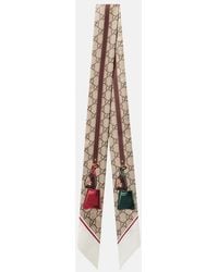 Gucci - Gg Printed Silk Twill Scarf - Lyst