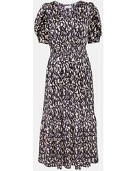 Velvet - Lyuda Printed Midi Dress - Lyst