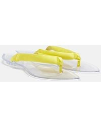 Alaïa - Invisible Satin Thong Sandals - Lyst