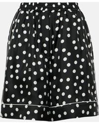 Dolce & Gabbana - Capri Polka-dot Silk Satin Shorts - Lyst