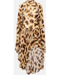 Christopher Esber - Gyre Printed Asymmetric Caped Minidress - Lyst