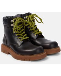 Bottega Veneta - Haddock Leather Combat Boots - Lyst