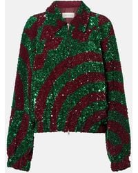 Dries Van Noten - Sequined Blouson Jacket - Lyst
