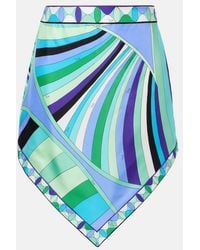 PUCCI - Iride Printed Silk Mini Skirt - Lyst