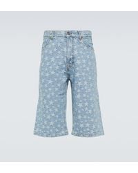 ERL - Jacquard Cotton Denim Shorts - Lyst