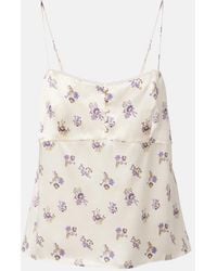 Dorothee Schumacher - Shiny Daydream Floral Silk Satin Camisole - Lyst