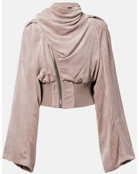 Rick Owens - Scarf Flight Chenille Bomber Jacket - Lyst