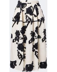 Erdem - Floral Fil Coupe Poplin Midi Skirt - Lyst