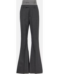 Sportmax - Lince Wool Flared Pants - Lyst