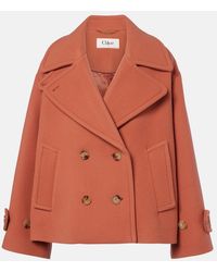 Chloé - Oversized Wool-Blend Peacoat - Lyst