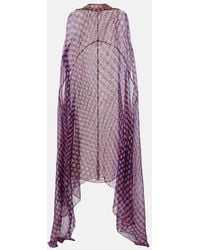 Dries Van Noten - Polka-Dot Silk Satin Midi Dress - Lyst