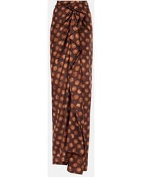 Dries Van Noten - Polka-Dot Silk Maxi Skirt - Lyst