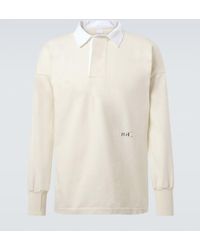 Maison Margiela - Logo Cotton Jersey Polo Shirt - Lyst