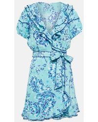 Poupette - Aude Printed Wrap Minidress - Lyst