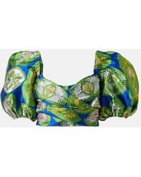 ALÉMAIS - Bedrucktes Cropped-Top - Lyst