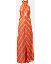 Eres - Neree Printed Cotton Voile Maxi Dress - Lyst