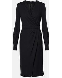 Max Mara - Virtus Gathered Jersey Midi Dress - Lyst