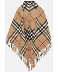 Burberry - Cape aus Wolle - Lyst
