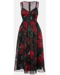 Dolce & Gabbana - Floral Silk Cocktail Dress - Lyst