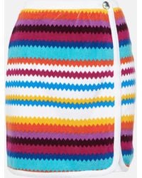 Missoni - Striped Knitted Cotton-blend Miniskirt - Lyst