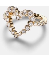 Sophie Bille Brahe - Ensemble Coeur 18Kt Signet Ring With Diamonds - Lyst