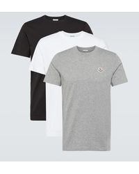 Moncler - Set Of 3 Cotton Jersey T-shirts - Lyst