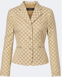Gucci - Gg Canvas Cotton-Blend Blazer - Lyst