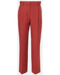 Brunello Cucinelli - High-Rise Virgin Wool Twill Straight Pants - Lyst