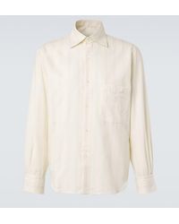STÒFFA - Striped Cotton And Silk Shirt - Lyst