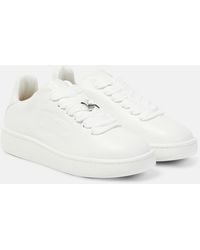 Burberry - Leather Box Sneakers - Lyst