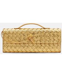 Bottega Veneta - Clutch Andiamo Aus Metallic-Leder - Lyst