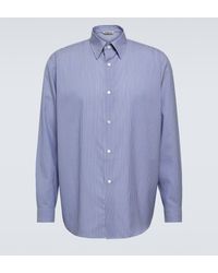 AURALEE - Pinstripe Wool Shirt - Lyst