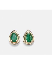 STONE AND STRAND - Birthstone Bonbon 14Kt Earrings With Emeralds - Lyst