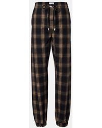 The Attico - Checked Cotton Sweatpants - Lyst